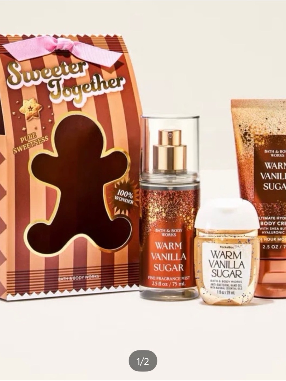 Bath & Body Works Warm Vanilla Sugar Sweeter Together Mini Gift Set NWT
